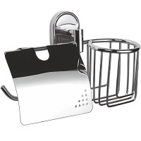 Держатель туалетной бумаги и освежителя воздуха Haiba HB1903-1 с крышкой Хром