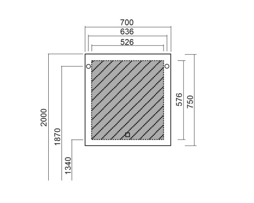 Зеркало Diborg Elise 70 77.7104 с подсветкой с подогревом и сенсорным выключателем