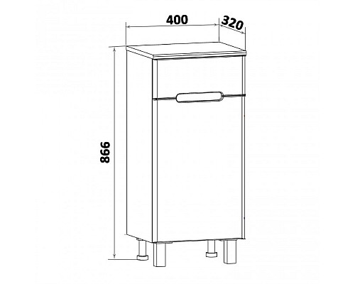 Полупенал Runo Парма 40 00-00001051 правый
