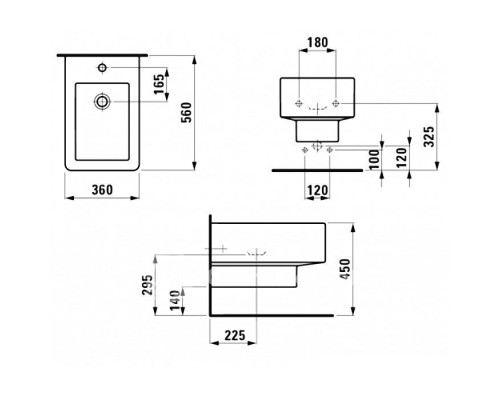 Биде Laufen Living 8.3043.2 подвесное без крышки