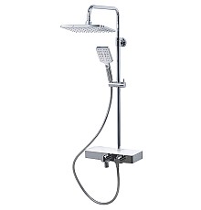 Душевая система WasserKRAFT Thermo A11301 с термостатом Хром Белая