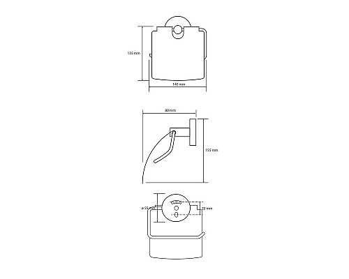Держатель для туалетной бумаги с крышкой Bemeta 104112014