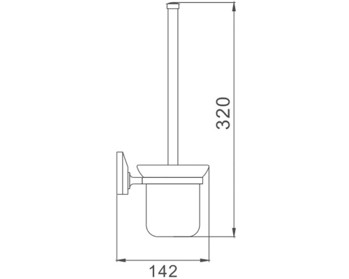 Ершик для унитаза Haiba HB1610 Хром