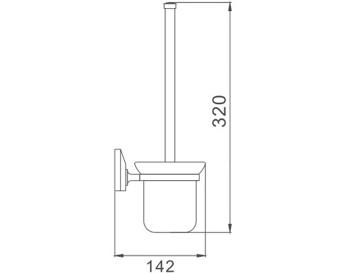 Ершик для унитаза Haiba HB1610 Хром