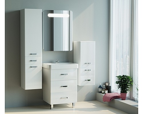Зеркальный шкаф Mixline Стив 60 R 536803 с подсветкой Белый Зеркальный шкаф Mixline Стив 60 R 536803 с подсветкой Белый