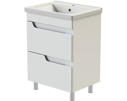 Тумба с раковиной Orange Topline-Milano 60 TM60-02+RA Белый глянец