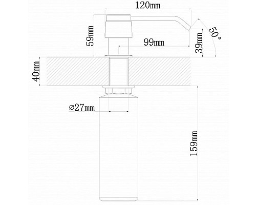 Дозатор для моющего средства Florentina Рондо 703.727.0000.104 Бежевый