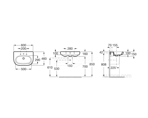 Раковина Roca Meridian 60x46 327242000
