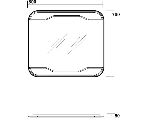 Зеркало Kerasan Waldorf 740701 80