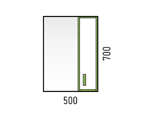 Зеркало-шкаф Corozo Спектр 50 серое