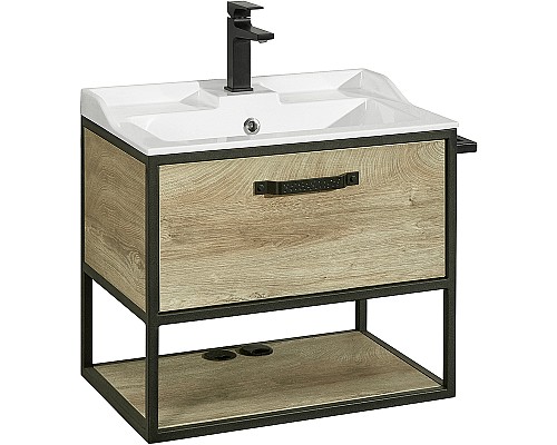 Тумба под раковину Aquaton Лофт Фабрик 65 1A242301LTDU0 подвесная Дуб эндгрейн