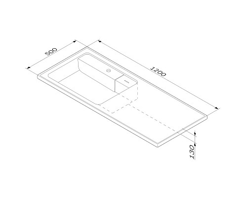 Раковина AM.PM X-Joy 120 L M85AWPL1201WG на стиральную машину Белая