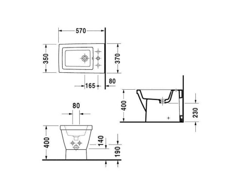 Биде Duravit 2 ND FLOOR Белое