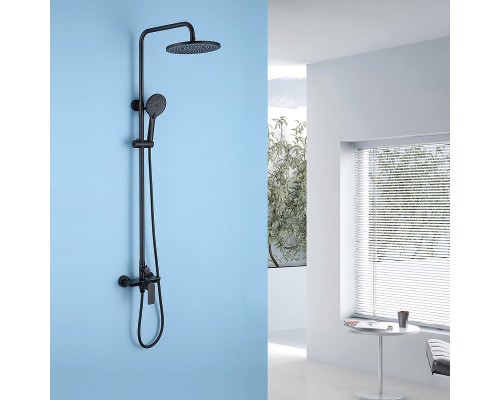 Душевая система Abber Weiss Insel AF8020B Черная матовая