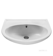 Полукруглая раковина Santek Бореаль 601WH110481 без отверстия под смеситель 
