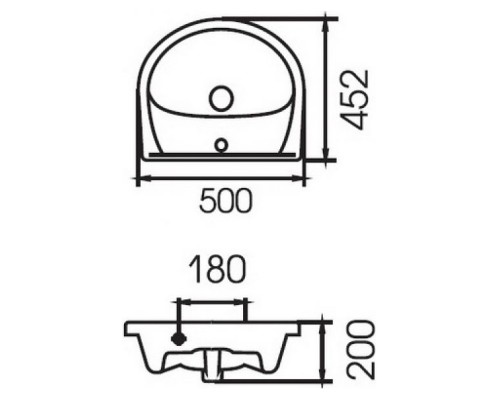 Раковина мебельная Cersanit ERICA 50 S-UM-ERI50/1-w
