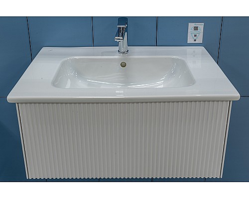 Тумба под раковину WellWant Aura 80 WWM000800W подвесная Белая матовая