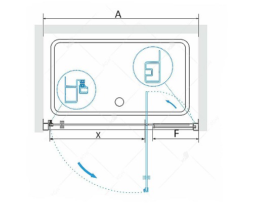 Душевая дверь RGW Passage PA-02 90 41080209-11 профиль Хром стекло прозрачное
