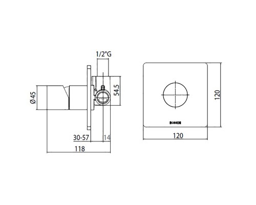 Смеситель для душа Bossini Oki Z00008.030 Хром