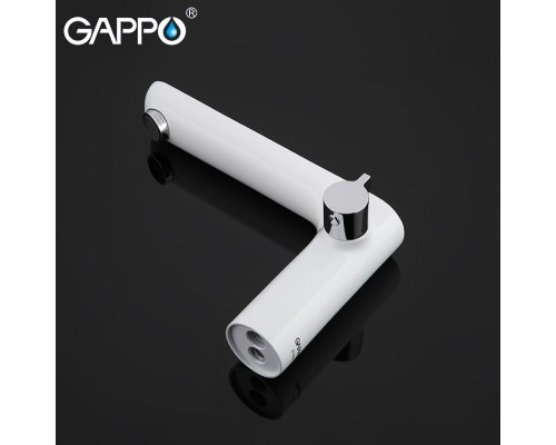 Смеситель на борт ванны Gappo G48 Белый Хром