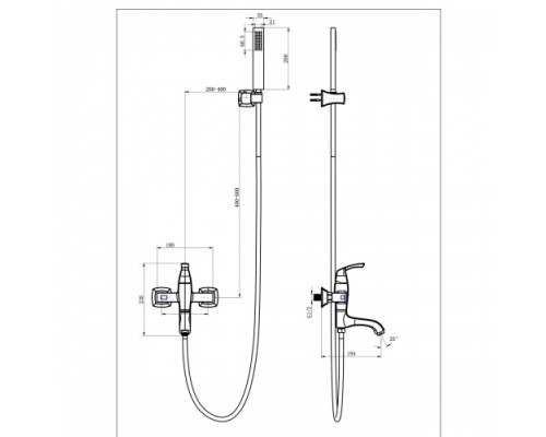 Смеситель для ванны Lemark Nubira LM6214ORB Черная бронза