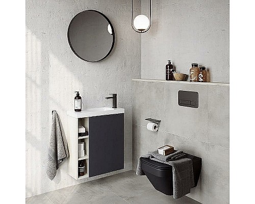 Корпус тумбы под раковину Aqwella Alba 60 R ALB0106RLS подвесной Камень натуральный