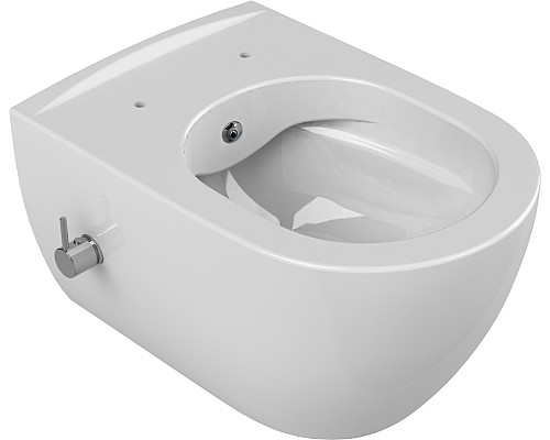 Подвесной унитаз с биде Boheme Bianca белый глянец