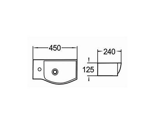 Раковина керамическая накладная и подвесная SantiLine SL-2012R