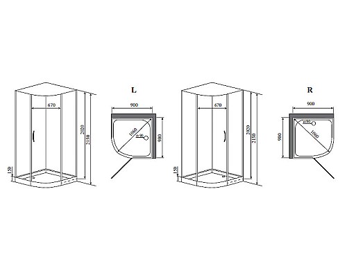 Душевая кабина Timo Premium 90x90 H-506 с баней с гидромассажем Душевая кабина Timo Premium 90x90 H-506 с баней с гидромассажем