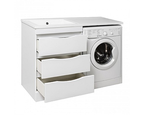 Тумба под раковину Runo ОРИОН 60 УТ000003442 белый, левое крыло