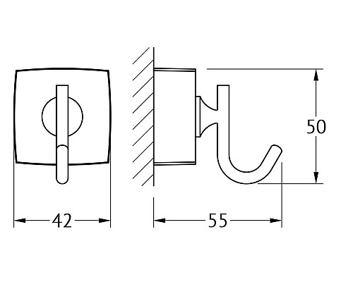 Крючок (хром) FBS ESP 001