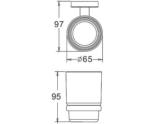 Стакан для зубных щеток Haiba HB8606 Хром