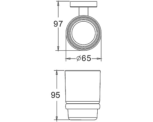 Стакан для зубных щеток Haiba HB8606 Хром
