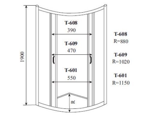 Душевой уголок Timo Altti 100х100 ALTTI-601С профиль Хром стекло прозрачное