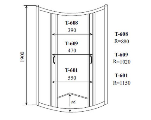 Душевой уголок Timo Altti 100х100 ALTTI-601С профиль Хром стекло прозрачное