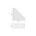 Решетка угловая Veragio Basket 25х25хh9, хром