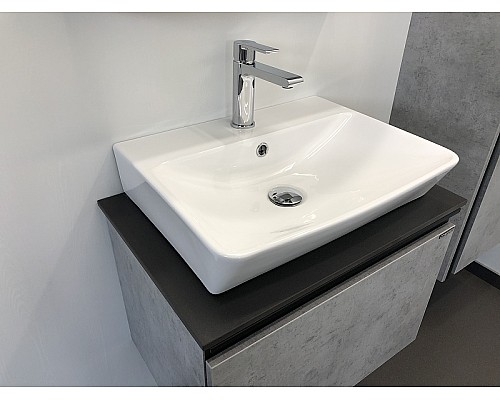 Тумба с раковиной Comforty Эдинбург 60 00-00001928 подвесная Бетон светлый