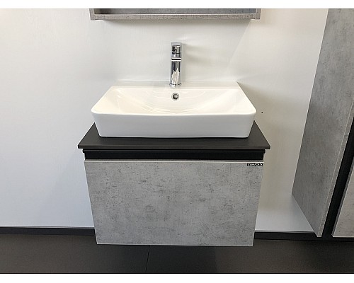 Тумба с раковиной Comforty Эдинбург 60 00-00001928 подвесная Бетон светлый