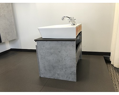 Тумба с раковиной Comforty Эдинбург 60 00-00001928 подвесная Бетон светлый