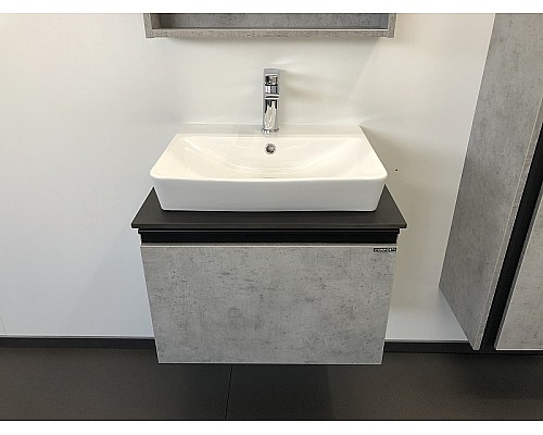 Тумба с раковиной Comforty Эдинбург 60 00-00001928 подвесная Бетон светлый