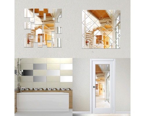 Зеркальная плитка Evoform Refractive 20х20 с фацетом 10 мм