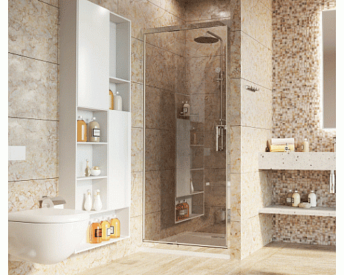 Душевой уголок WasserKRAFT Salm 100x90 27I41 профиль Хром стекло прозрачное