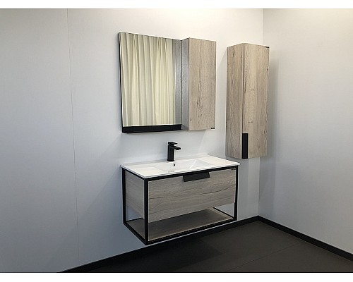 Зеркало со шкафом Comforty Бонн 90 00-00001951 Дуб дымчатый