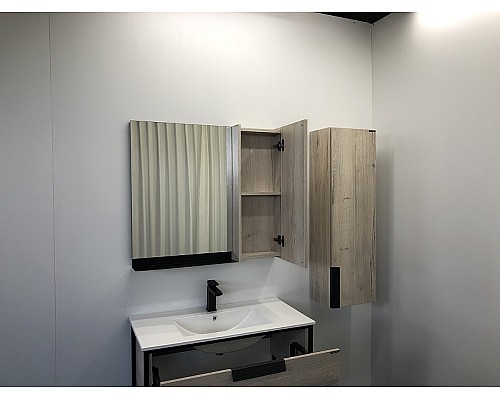 Зеркало со шкафом Comforty Бонн 90 00-00001951 Дуб дымчатый