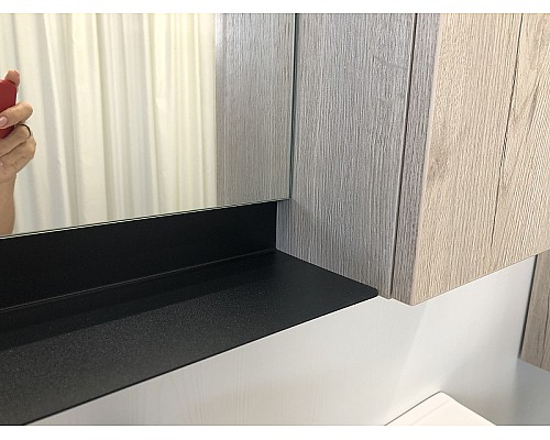 Зеркало со шкафом Comforty Бонн 90 00-00001951 Дуб дымчатый