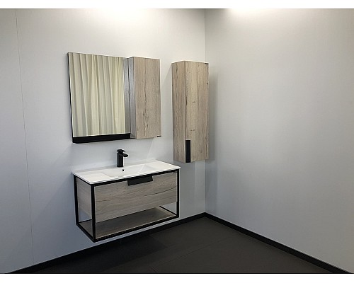 Зеркало со шкафом Comforty Бонн 90 00-00001951 Дуб дымчатый