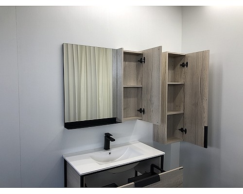 Зеркало со шкафом Comforty Бонн 90 00-00001951 Дуб дымчатый