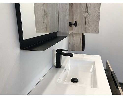 Зеркало со шкафом Comforty Бонн 90 00-00001951 Дуб дымчатый