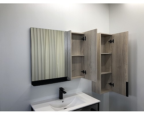 Зеркало со шкафом Comforty Бонн 90 00-00001951 Дуб дымчатый