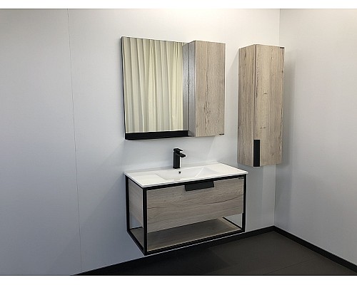 Зеркало со шкафом Comforty Бонн 90 00-00001951 Дуб дымчатый